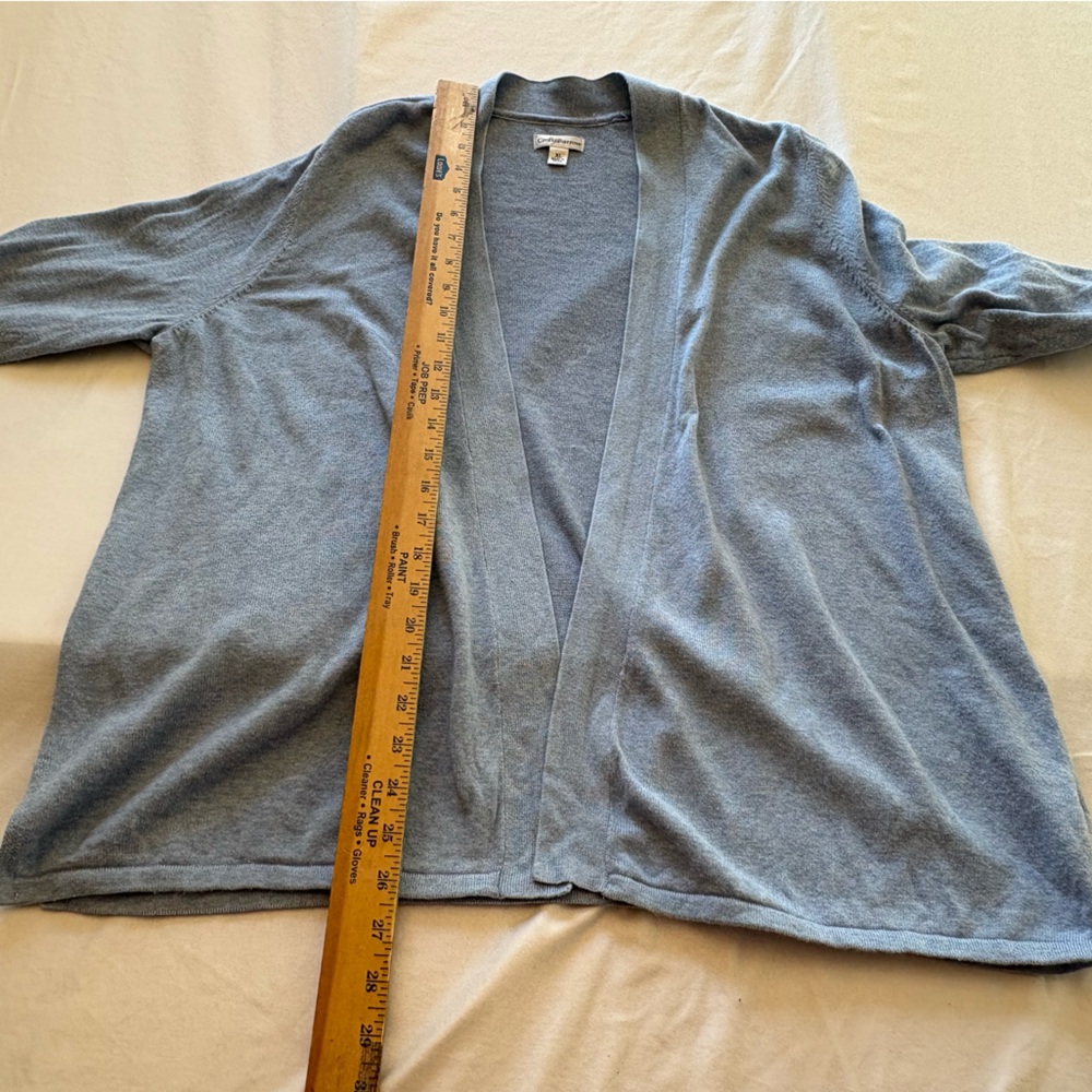 Croft & Barrow | Light Blue Open Cardigan | XL | Cotton Blend - Picture 6 of 6